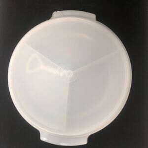 Vtg tupperware suzette div. serving dish handle #608-4 lid #229-17 seal logo